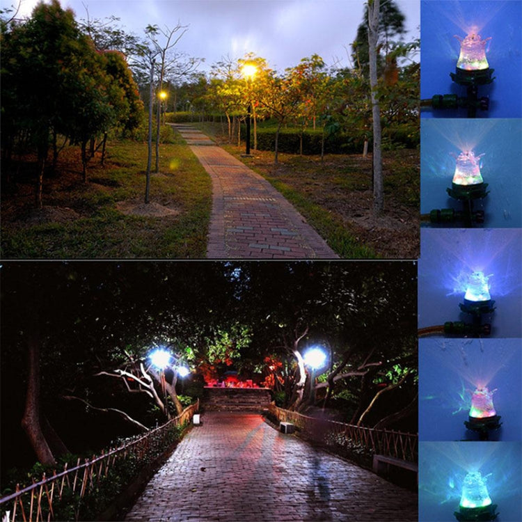 LED Luminous Lawn Sprinkler สปริงเกลอร์น้ำอัตโนมัติ สวน หัวฉีดชลประทานกลางแจ้งสำหรับ Courtyard, LED Lawn Sprinkler