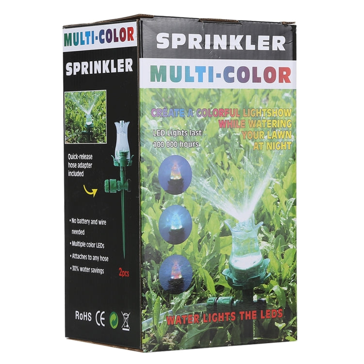 LED Luminous Lawn Sprinkler สปริงเกลอร์น้ำอัตโนมัติ สวน หัวฉีดชลประทานกลางแจ้งสำหรับ Courtyard, LED Lawn Sprinkler