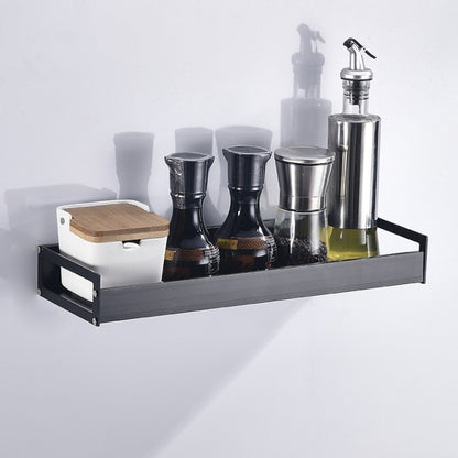 30 ซม.ห้องครัว Multi-Function แขวนผนังผู้ถือเครื่องปรุงรส Rack, 30cm(Black)