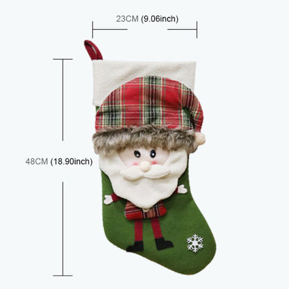 เครื่องประดับคริสต์มาสตกแต่งถุงน่องคริสต์มาสถุงของขวัญจี้, Elk, Snowman, Santa Claus