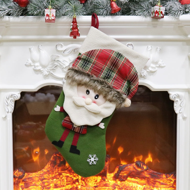 เครื่องประดับคริสต์มาสตกแต่งถุงน่องคริสต์มาสถุงของขวัญจี้, Elk, Snowman, Santa Claus