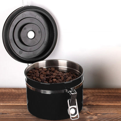 800ml สแตนเลสปิดผนึกอาหารกาแฟ Bean คอนเทนเนอร์ในตัว CO2 แก๊ส Vent วาล์วและปฏิทิน