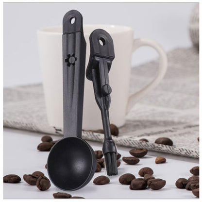 เครื่องมือแปรงทำความสะอาดเครื่องชงกาแฟพร้อมช้อนตัก, Coffee Machine Cleaning Tool