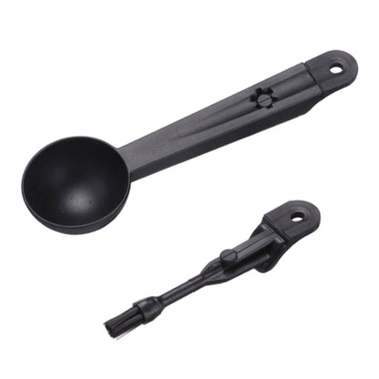 เครื่องมือแปรงทำความสะอาดเครื่องชงกาแฟพร้อมช้อนตัก, Coffee Machine Cleaning Tool