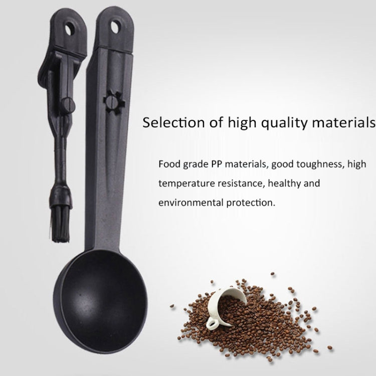 เครื่องมือแปรงทำความสะอาดเครื่องชงกาแฟพร้อมช้อนตัก, Coffee Machine Cleaning Tool