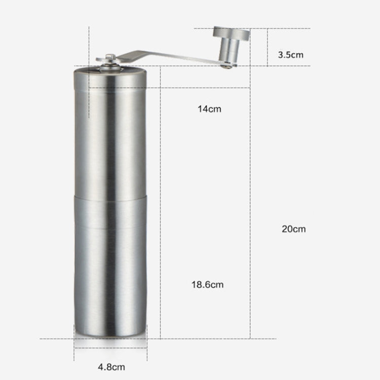 แบบพกพา Conical Burr Mill คู่มือสแตนเลสสตีลพริกไทยมือ Crank เครื่องบดกาแฟ,ของขวัญกล่องแพคเกจ, Coffee Bean Grinder