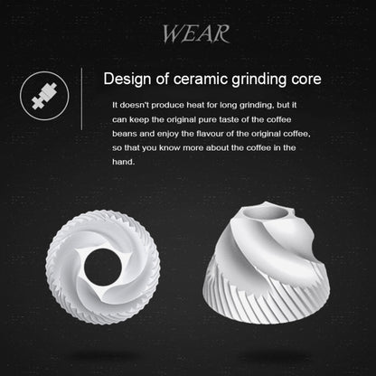 แบบพกพา Conical Burr Mill คู่มือสแตนเลสสตีลพริกไทยมือ Crank เครื่องบดกาแฟ,ของขวัญกล่องแพคเกจ, Coffee Bean Grinder
