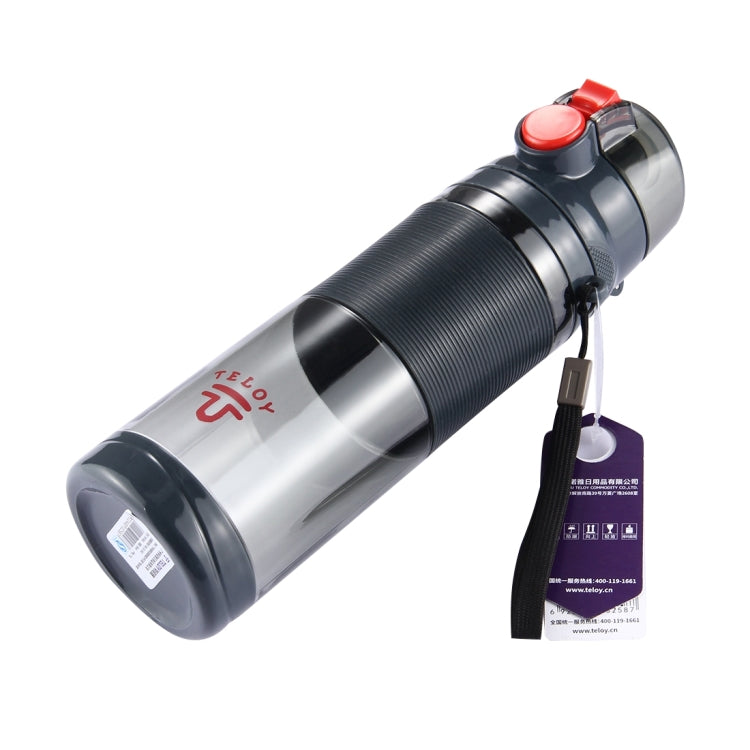 Teloy TNY-9601 650ML ขวด Snap Cap Space Cup แบบพกพา อุณหภูมิน้ำที่ใช้: ﹣20 ~ 120 องศาเซลเซียส, TNY-9601 (Dark Grey + Red)