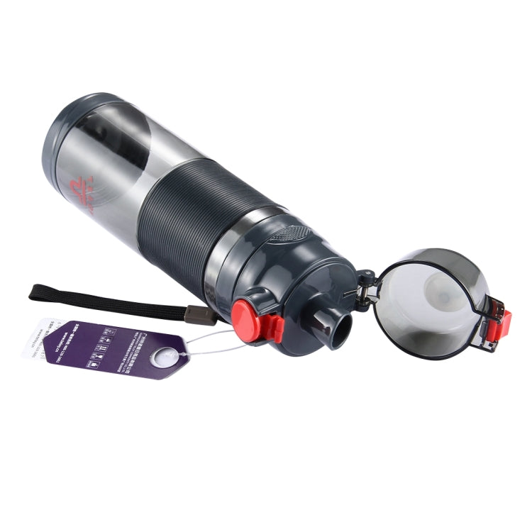 Teloy TNY-9601 650ML ขวด Snap Cap Space Cup แบบพกพา อุณหภูมิน้ำที่ใช้: ﹣20 ~ 120 องศาเซลเซียส, TNY-9601 (Dark Grey + Red)