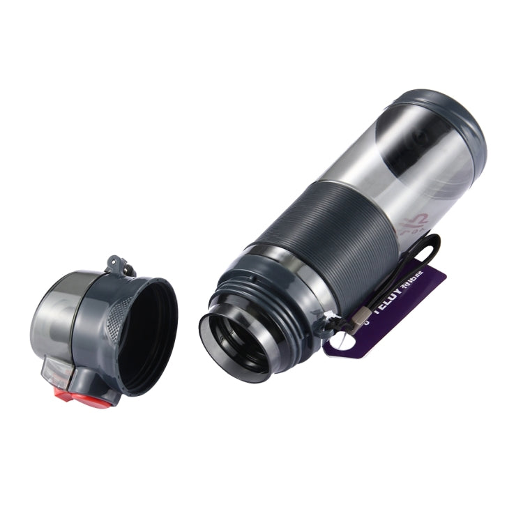 Teloy TNY-9601 650ML ขวด Snap Cap Space Cup แบบพกพา อุณหภูมิน้ำที่ใช้: ﹣20 ~ 120 องศาเซลเซียส, TNY-9601 (Dark Grey + Red)