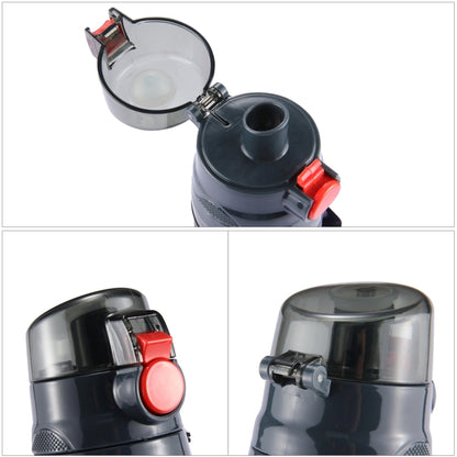 Teloy TNY-9601 650ML ขวด Snap Cap Space Cup แบบพกพา อุณหภูมิน้ำที่ใช้: ﹣20 ~ 120 องศาเซลเซียส, TNY-9601 (Dark Grey + Red)