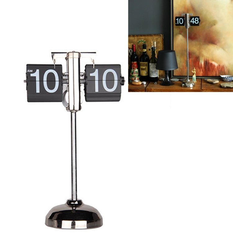 Creative Home Office ห้องนอน Retractable Flip Trolley Small Balance นาฬิกา, Retractable (Black)