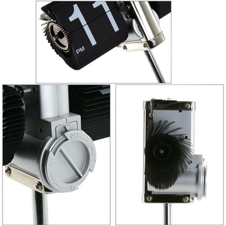 Creative Home Office ห้องนอน Retractable Flip Trolley Small Balance นาฬิกา, Retractable (Black)