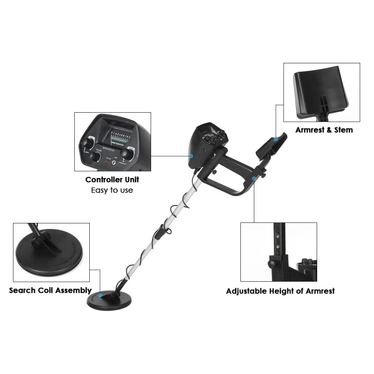 MD4030 เครื่องตรวจจับโลหะใต้ดิน ช่วงการวัด: 1-30ซม, MD4030 Black