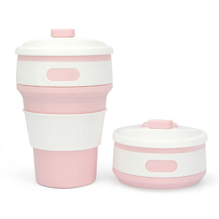 ถ้วยกาแฟซิลิโคนแบบพกพาพับได้ขนาด 350 มล. ถ้วยท่องเที่ยวอเนกประสงค์