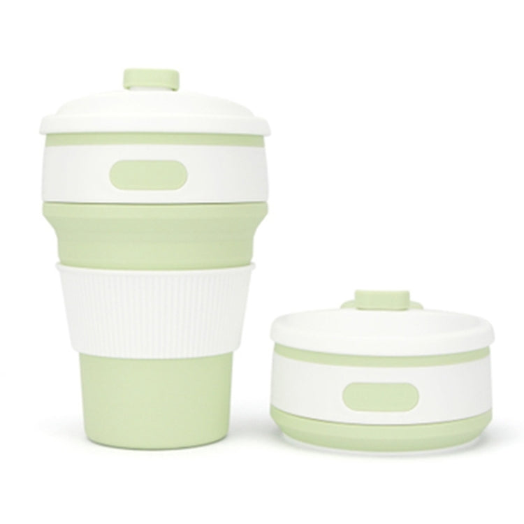 ถ้วยกาแฟซิลิโคนแบบพกพาพับได้ขนาด 350 มล. ถ้วยท่องเที่ยวอเนกประสงค์