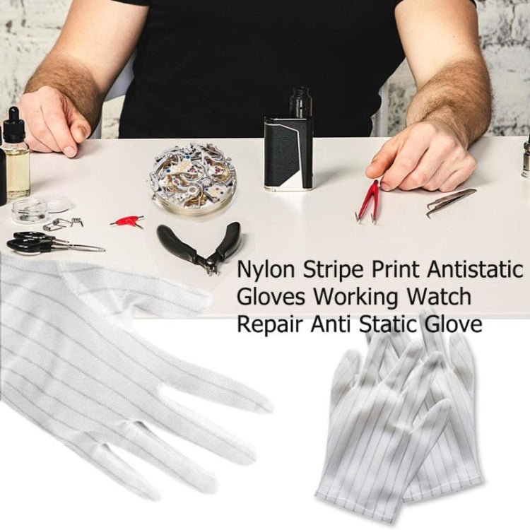 ถุงมือพลาสติกลายทางป้องกันไฟฟ้าสถิตย์ 10 คู่ ขนาด：ฟรีไซส์, Plastic Gloves