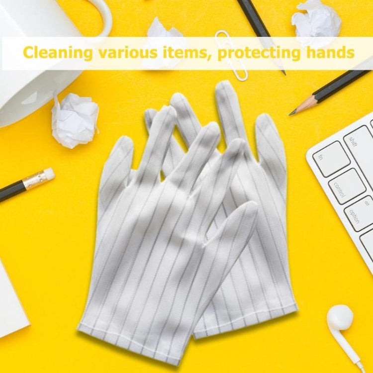 ถุงมือพลาสติกลายทางป้องกันไฟฟ้าสถิตย์ 10 คู่ ขนาด：ฟรีไซส์, Plastic Gloves