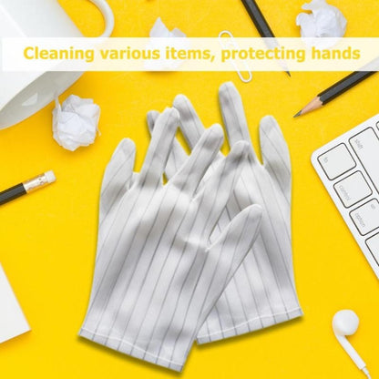 ถุงมือพลาสติกลายทางป้องกันไฟฟ้าสถิตย์ 10 คู่ ขนาด：ฟรีไซส์, Plastic Gloves