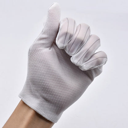 ถุงมือจ่ายยาลายทางป้องกันไฟฟ้าสถิตย์ 10 คู่ ขนาด：ฟรีไซส์, Dispensing Gloves