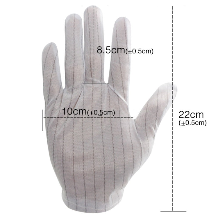 ถุงมือจ่ายยาลายทางป้องกันไฟฟ้าสถิตย์ 10 คู่ ขนาด：ฟรีไซส์, Dispensing Gloves