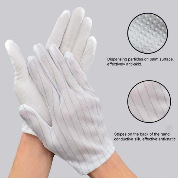 ถุงมือจ่ายยาลายทางป้องกันไฟฟ้าสถิตย์ 10 คู่ ขนาด：ฟรีไซส์, Dispensing Gloves
