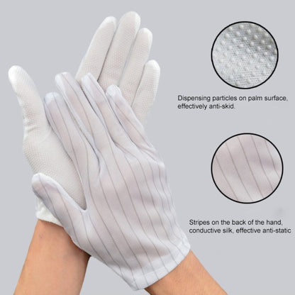 ถุงมือจ่ายยาลายทางป้องกันไฟฟ้าสถิตย์ 10 คู่ ขนาด：ฟรีไซส์, Dispensing Gloves
