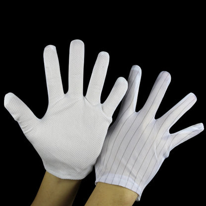 ถุงมือจ่ายยาลายทางป้องกันไฟฟ้าสถิตย์ 10 คู่ ขนาด：ฟรีไซส์, Dispensing Gloves