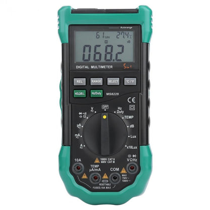 BSIDE MS8229 มัลติมิเตอร์แบบดิจิตอล LUX Noise Meter เครื่องทดสอบความชื้นอุณหภูมิ