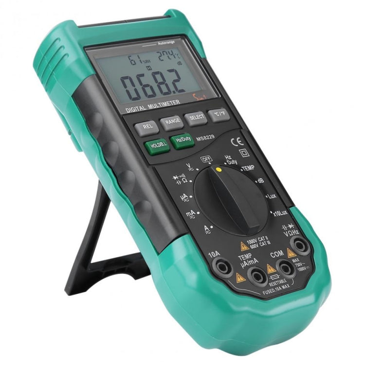 BSIDE MS8229 มัลติมิเตอร์แบบดิจิตอล LUX Noise Meter เครื่องทดสอบความชื้นอุณหภูมิ