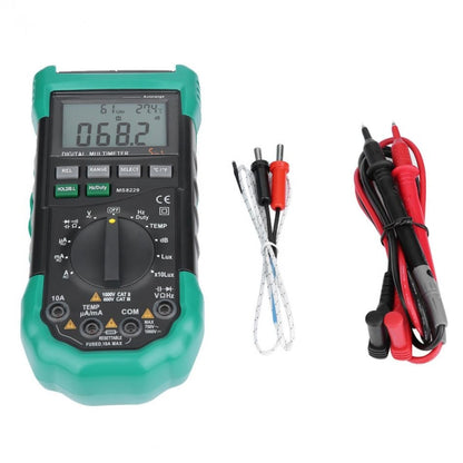 BSIDE MS8229 มัลติมิเตอร์แบบดิจิตอล LUX Noise Meter เครื่องทดสอบความชื้นอุณหภูมิ