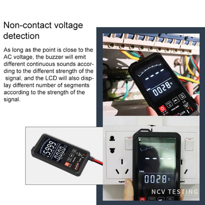 HY128A หน้าจอธรรมดามัลติมิเตอร์แบบดิจิตอลอัจฉริยะแบบสัมผัสบางเฉียบอัตโนมัติความแม่นยำสูงมัลติมิเตอร์มูลค่าที่แท้จริงที่แท้จริง, HY128A