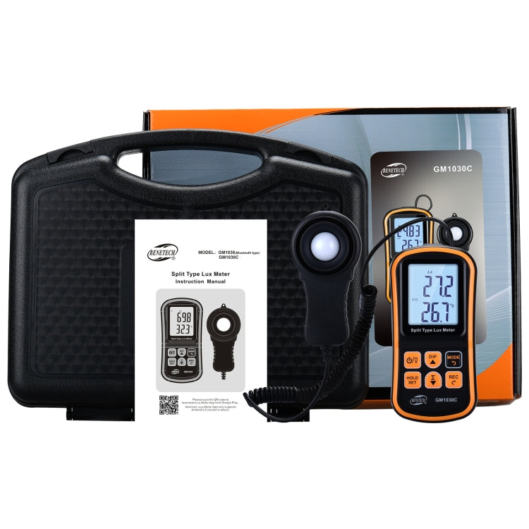 BENETECH GM1030C เครื่องวัดความสว่างดิจิตอลแบบแยกส่วนแบบพกพา LUX Meter, GM1030C
