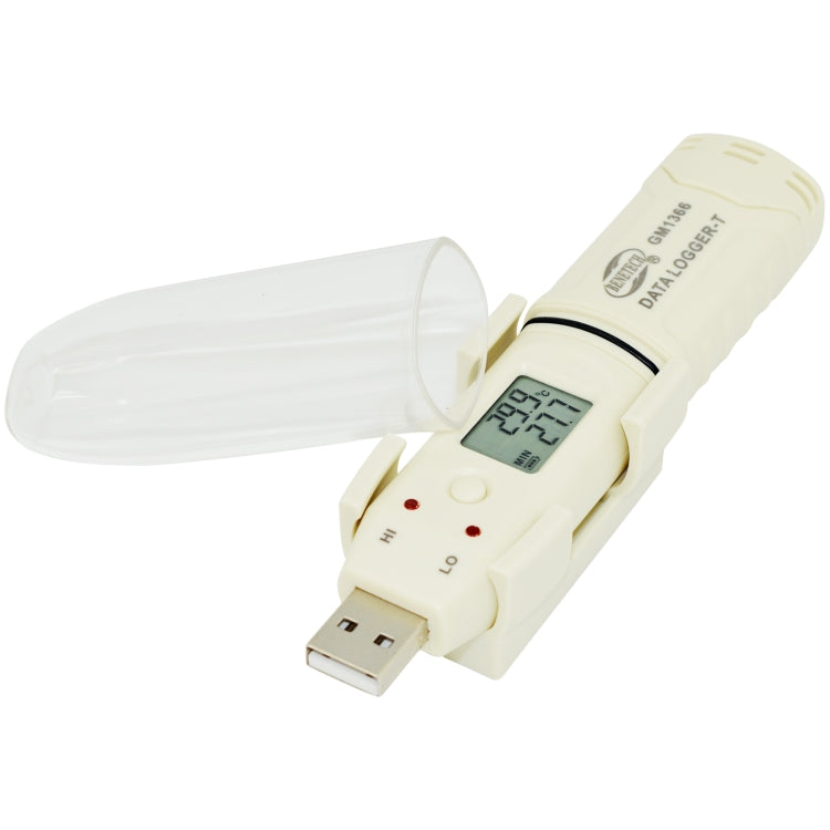 BENETECH GM1366 USB เครื่องบันทึกอุณหภูมิและความชื้นดิจิตอลพร้อมนาฬิกาปลุก, GM1366