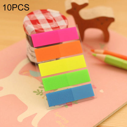 10 PCS ครึ่งสีประเภท Creative เรืองแสงการจำแนกดัชนีวาง Sticks สัตว์เลี้ยงบุ๊คมาร์ค Sticky Note เครื่องเขียน