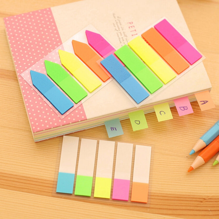 10 PCS ครึ่งสีประเภท Creative เรืองแสงการจำแนกดัชนีวาง Sticks สัตว์เลี้ยงบุ๊คมาร์ค Sticky Note เครื่องเขียน