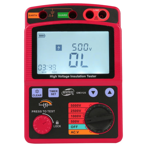 BENETECH GM3125 เครื่องทดสอบฉนวนไฟฟ้าแรงสูง เครื่องทดสอบความต้านทาน, GM3125