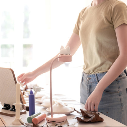 การออกแบบแหล่งกำเนิดแสงคู่รูปแมวโคมไฟตั้งโต๊ะ LED กลางคืนรองรับการควบคุมความสว่าง 3 ระดับ