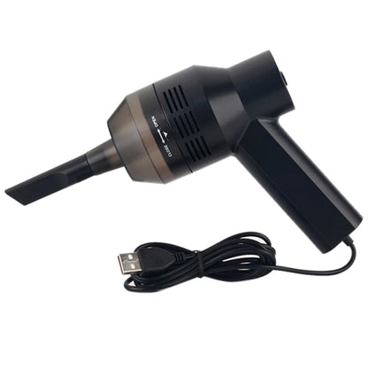 HK-6019A 3.5W แบบพกพา USB เครื่องดูดที่มีประสิทธิภาพแป้นพิมพ์คอมพิวเตอร์แปรงหัวฉีดฝุ่นมือถือ Sucker ชุดทำความสะอาดสำหรับทำความสะอาดแล็ปท็อปพีซี / สัตว์เลี้ยง, ความยาวสาย USB: 1.8 ม., DC 5V (สีดำ)