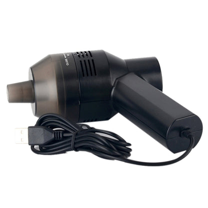 HK-6019A 3.5W แบบพกพา USB เครื่องดูดที่มีประสิทธิภาพแป้นพิมพ์คอมพิวเตอร์แปรงหัวฉีดฝุ่นมือถือ Sucker ชุดทำความสะอาดสำหรับทำความสะอาดแล็ปท็อปพีซี / สัตว์เลี้ยง, ความยาวสาย USB: 1.8 ม., DC 5V (สีดำ)