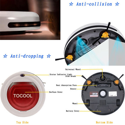TOCOOL TC-350 เครื่องดูดฝุ่นอัจฉริยะหุ่นยนต์ทำความสะอาดในครัวเรือนพร้อมรีโมทคอนโทรล
