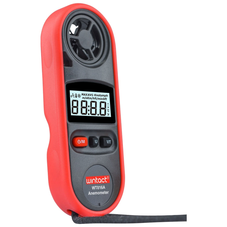 Wintact WT816A เทอร์โมมิเตอร์ดิจิตอลอิเล็กทรอนิกส์เครื่องวัดความเร็วลม, WT816A