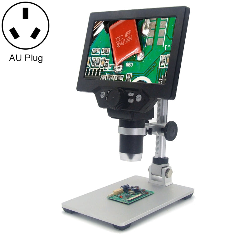 G1200 7 นิ้วหน้าจอ LCD 1200X แบบพกพาอิเล็กทรอนิกส์กล้องจุลทรรศน์แบบตั้งโต๊ะดิจิตอล, UK Plug, No Battery AU Plug, No Battery EU Plug, No Battery UK Plug, No Battery US Plug