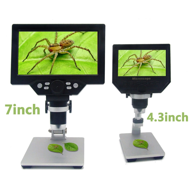 G1200 7 นิ้วหน้าจอ LCD 1200X แบบพกพาอิเล็กทรอนิกส์กล้องจุลทรรศน์แบบตั้งโต๊ะดิจิตอล, UK Plug, No Battery AU Plug, No Battery EU Plug, No Battery UK Plug, No Battery US Plug