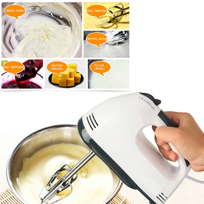 KN007364 100W เครื่องตีไข่ไฟฟ้าแบบใช้มือถือปรับความเร็วได้เจ็ดระดับ, ปลั๊ก EU, KN007364