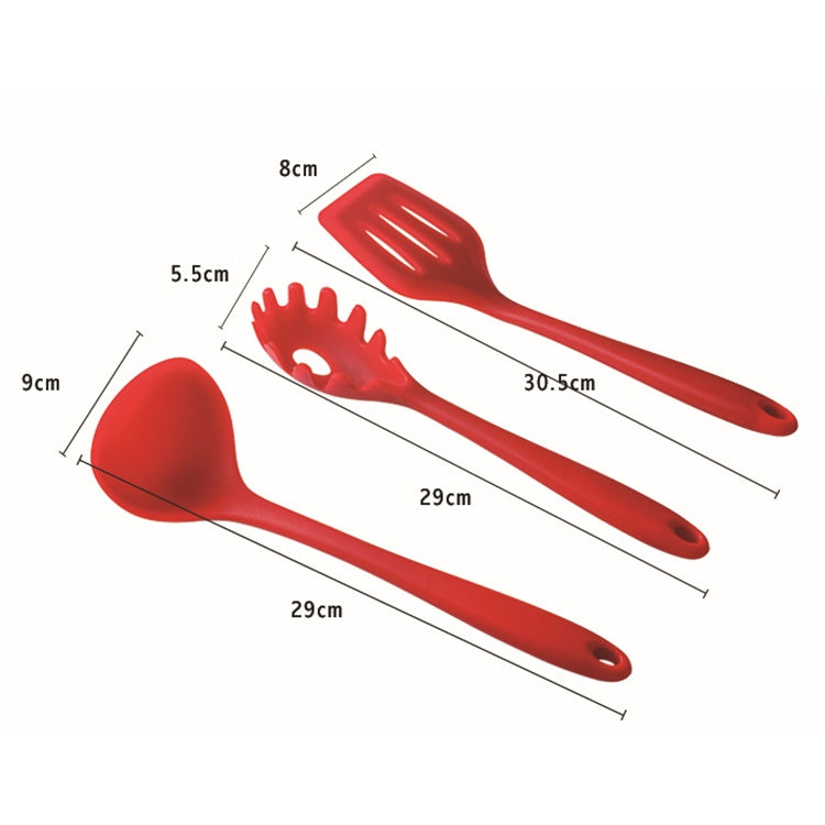 kn7050 ชุดเครื่องมือครัวซิลิโคน 10 in 1, Black, Green, Blue, Red
