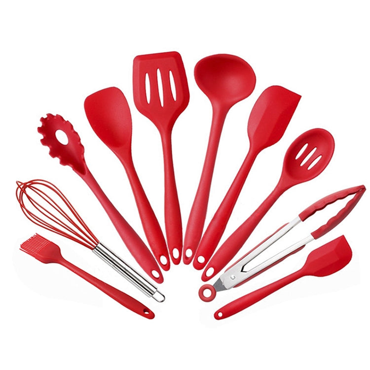kn7050 ชุดเครื่องมือครัวซิลิโคน 10 in 1, Black, Green, Blue, Red