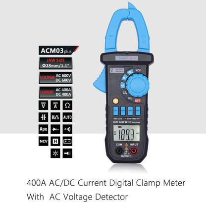 BSIDE ACM03 Plus แคลมป์มิเตอร์ AC/DC 400A, BSIDE ACM03
