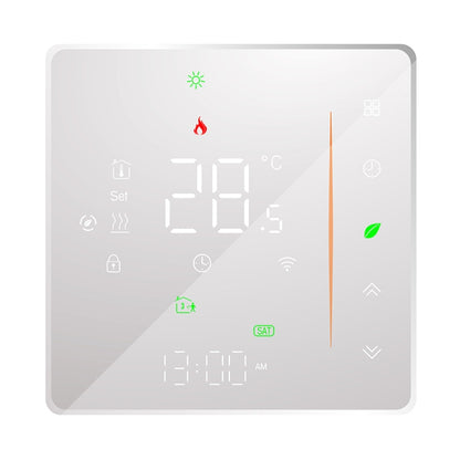 BHT-006GBLW 95-240V AC 16A เครื่องควบคุมความร้อนในบ้านอัจฉริยะสำหรับกล่อง EU ควบคุมเครื่องทำความร้อนไฟฟ้าด้วยเซนเซอร์ภายในและเซนเซอร์ภายนอกและการเชื่อมต่อ WiFi เท่านั้น, BHT-006GBLW
