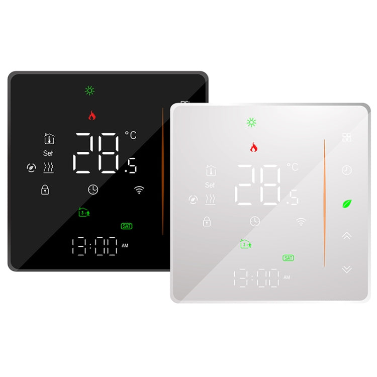 BHT-006GBLW 95-240V AC 16A เครื่องควบคุมความร้อนในบ้านอัจฉริยะสำหรับกล่อง EU ควบคุมเครื่องทำความร้อนไฟฟ้าด้วยเซนเซอร์ภายในและเซนเซอร์ภายนอกและการเชื่อมต่อ WiFi เท่านั้น, BHT-006GBLW